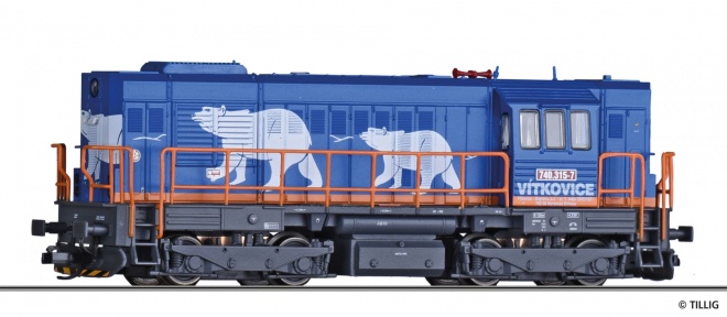 Diesel locomotive class 740 Vitkovice<br /><a href='images/pictures/Tillig/02765.jpg' target='_blank'>Full size image</a>